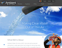 Tablet Screenshot of ambientwater.com